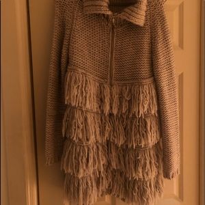 Zip Front Anthropologie sweater coat. M